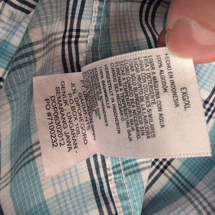 Chemise Nautica Verte À Carreaux Manches Longues Taille XL