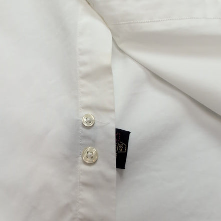 Chemise Tommy Hilfiger Manches Courtes Blanche 100% Coton Logo Doré Taille XL