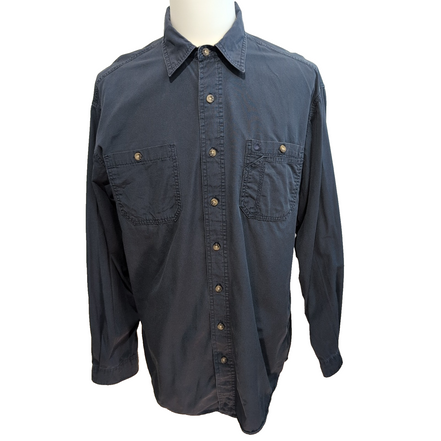 Chemise Carhartt Workwear XL bleu marine coton poche stylo rare