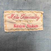 Chemise Katrina Sinksen M/L Col Pointe Broderie Main Vintage Manches courtes