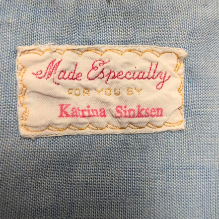 Chemise Katrina Sinksen M/L Col Pointe Broderie Main Vintage Manches courtes