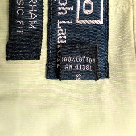 Chemise Polo Ralph Lauren Curham L Vert Menthe Classic Fit Col Classique Shirt