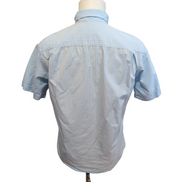 Chemise Nautica Bleu Ciel Petits Carreaux Taille XS 100% Coton Manches courtes