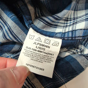 Chemise Wrangler Indigo à Carreaux Bleu et Blanc avec Poches Taille L