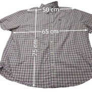 Chemise manches courtes Dockers violet à carreaux taille XXL #184msch