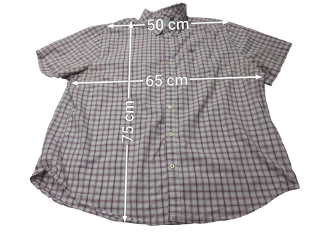 Chemise manches courtes Dockers violet à carreaux taille XXL #184msch
