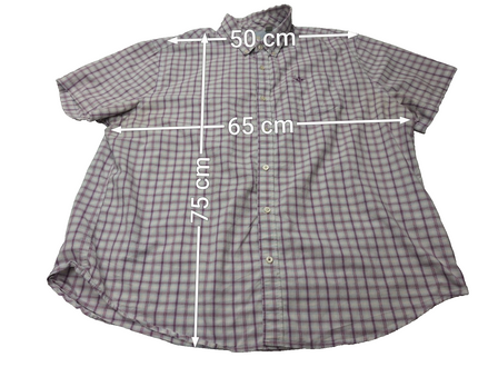Chemise manches courtes Dockers violet à carreaux taille XXL #184msch