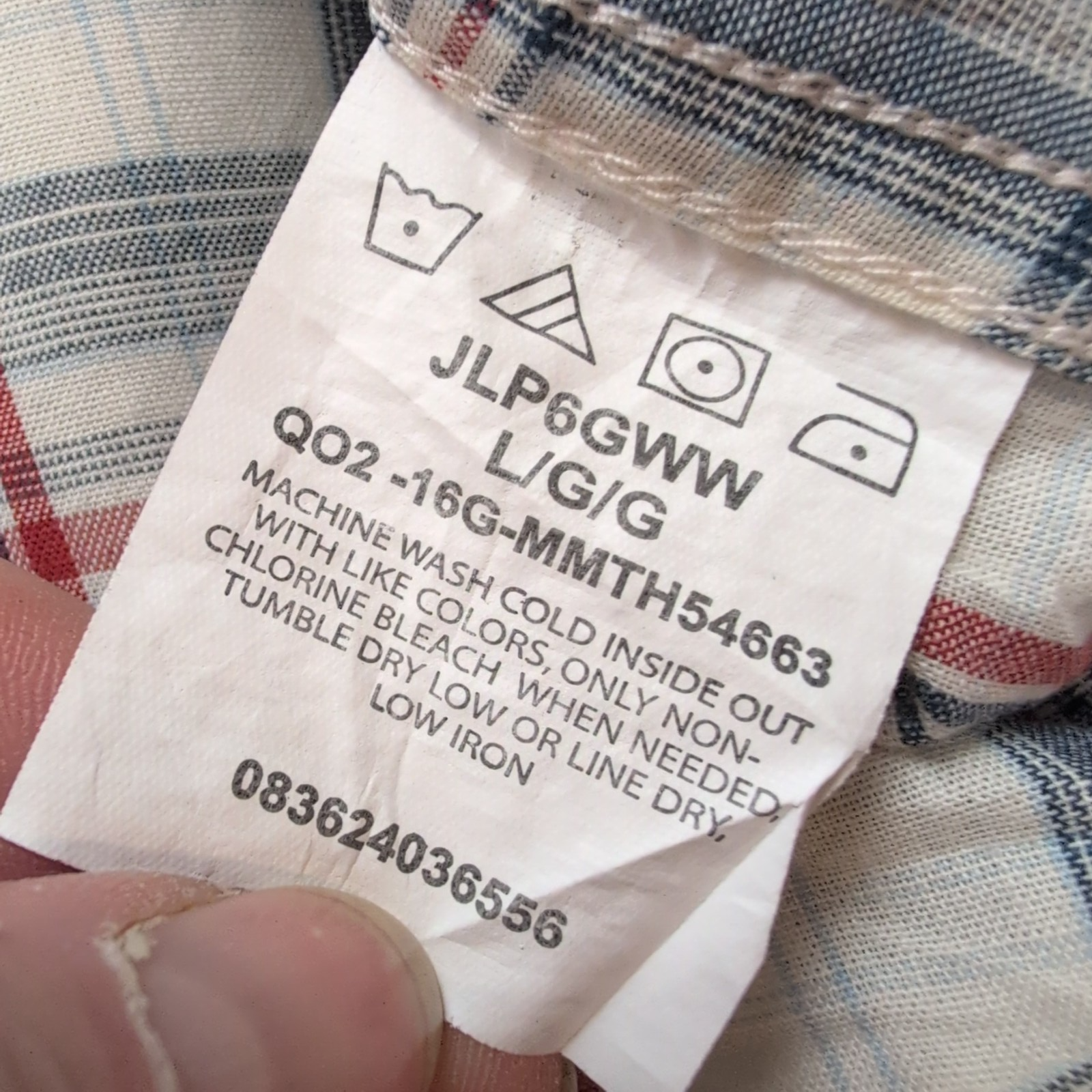 Chemise WRANGLER Western à Carreaux avec Poches Manches Longues - Taille L