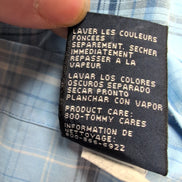 Chemise Tommy Hilfiger Manche Courte Bleu Ciel Carreaux Taille XXL Une Poche