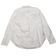 Chemise Ralph Lauren XS Blanche Unie Logo Marron Manches Longues