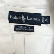 Chemise Ralph Lauren L Blanche Logo Marron Manches Longues