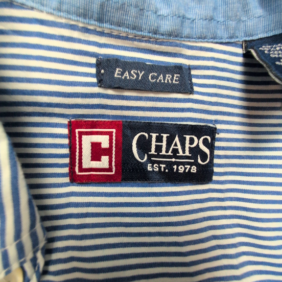 Chemise CHAPS bleue à rayures taille L #62e