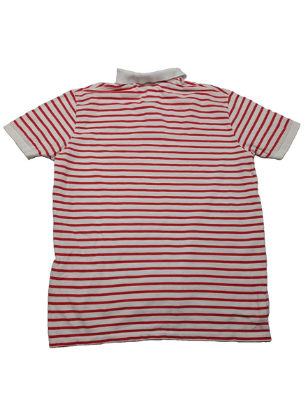 Polo manches courtes Polo Ralph Lauren XL blanc rayures rouges logo bleu