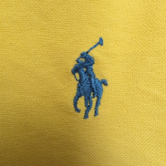 Chemise Ralph Lauren Classic Fit L Jaune Logo Bleu Clair Coton manches longues