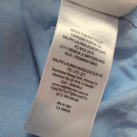 Chemise Ralph Lauren Slim Fit XL Chambray Oxford Bleu Manches courtes