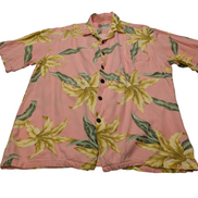 Chemise hawaïenne rose Hilo Hattie made in Hawaii taille M