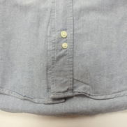 Chemise BURBERRY L Bleu Oxford Logo Rouge 100% Coton Manches Longues