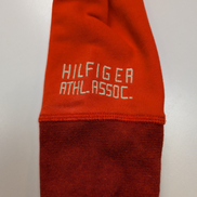 Sweat à Capuche TOMMY HILFIGER Homme XL Orange Vintage Fit Logo Brodé Rare