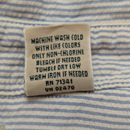 Chemise manches courtes L.L. Bean bleu à rayures gaufrée taille XXL #226msch