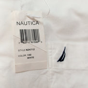 Chemise Nautica XL Blanche Oxford 100% Coton Neuve Étiquette Poche
