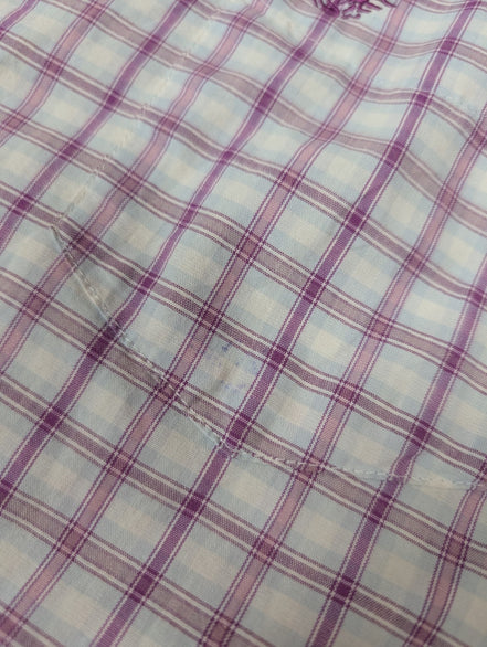 Chemise manches courtes Dockers violet à carreaux taille XXL #184msch