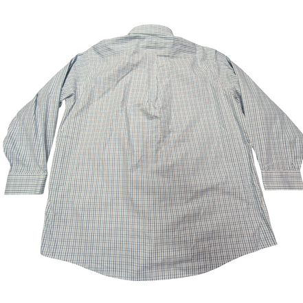 Chemise L.L. Bean blanche à carreaux bleu et vert 1 poche taille L/XL