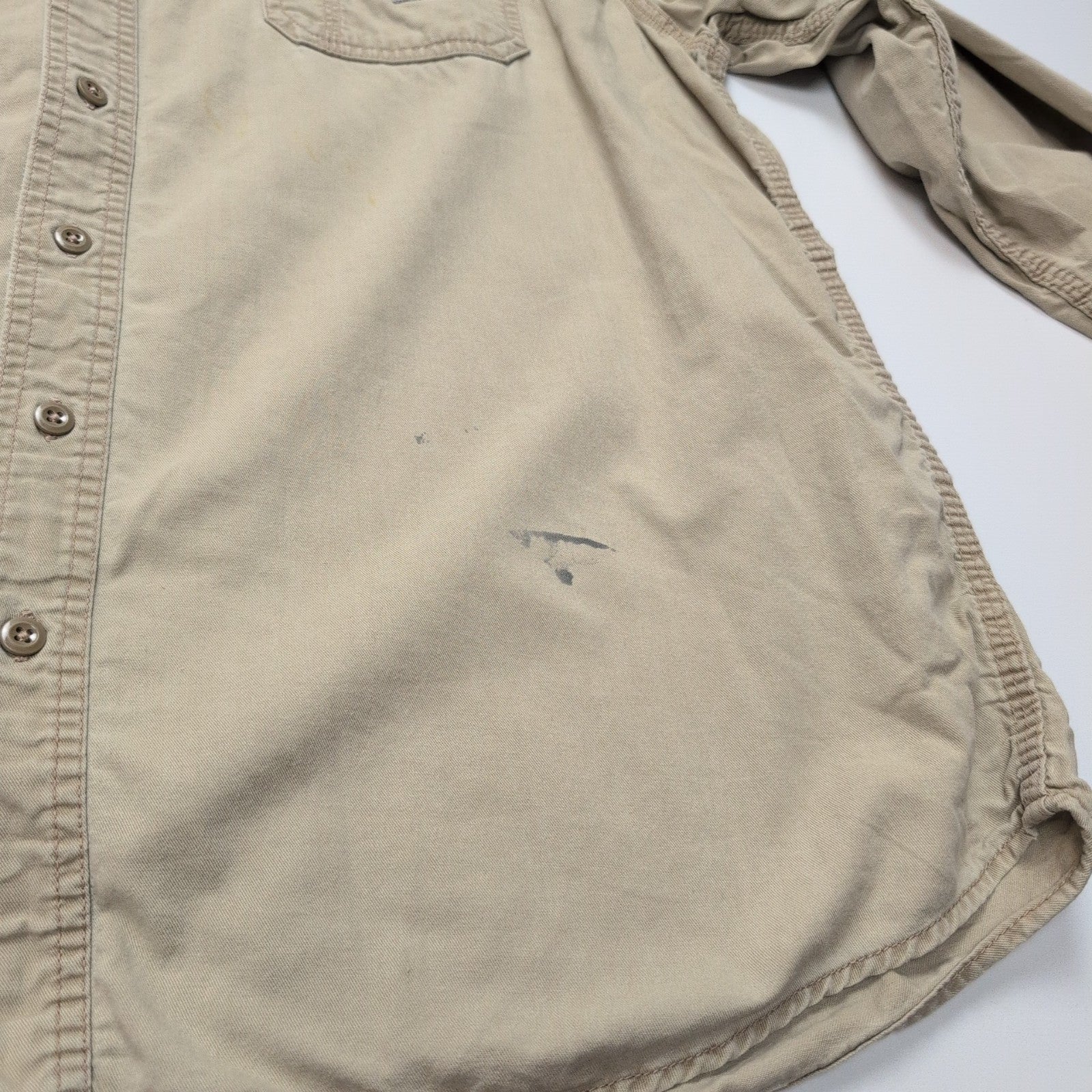 Chemise Carhartt FR 2XL Beige Workwear Coupe-Feu 3 Poches manches longues