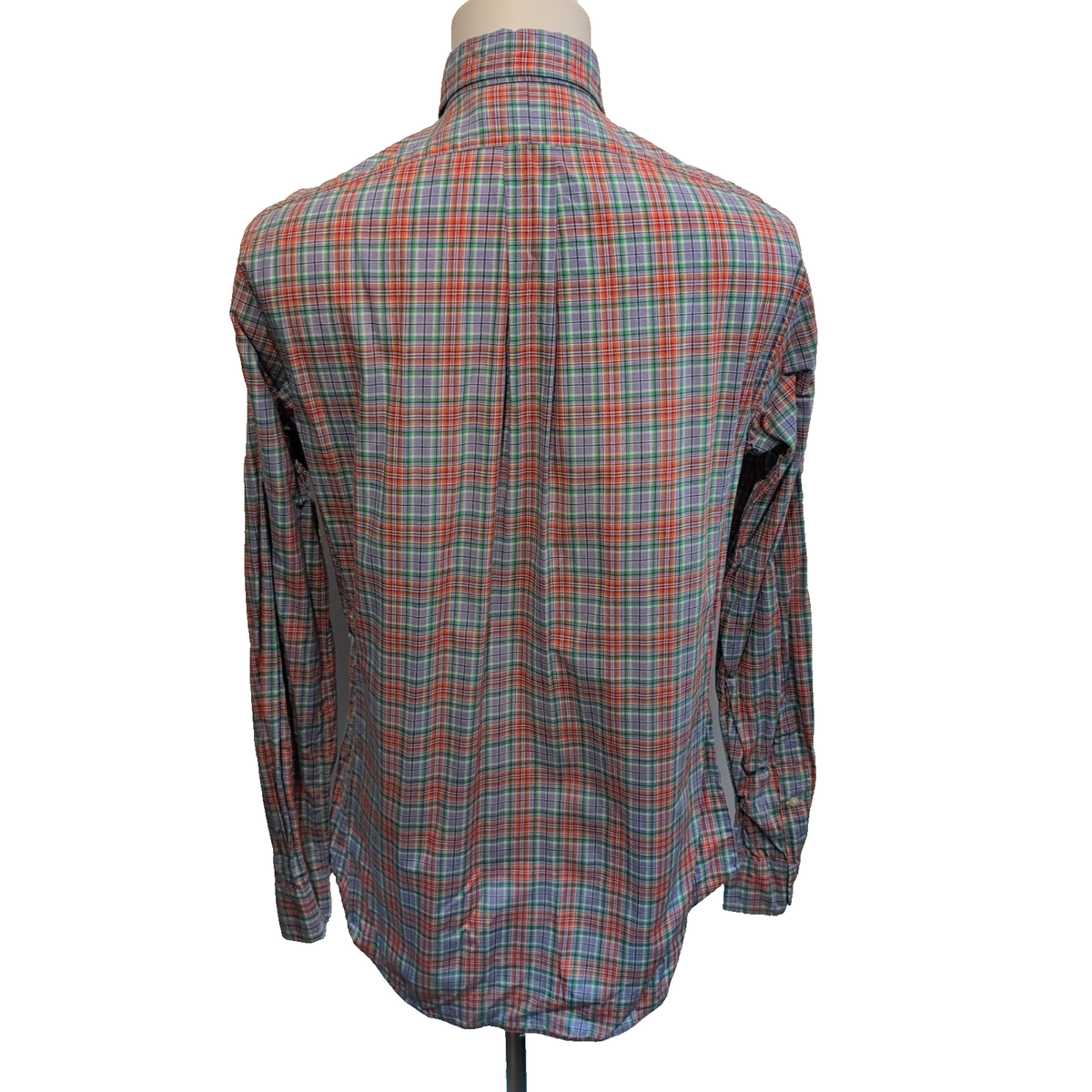 Chemise Ralph Lauren M Custom Fit Lilas Orange Vert Carreaux Shirt Button Down