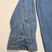 Chemise Dickies L Jean Bleu 100% Coton Poche Logo Manches Longues