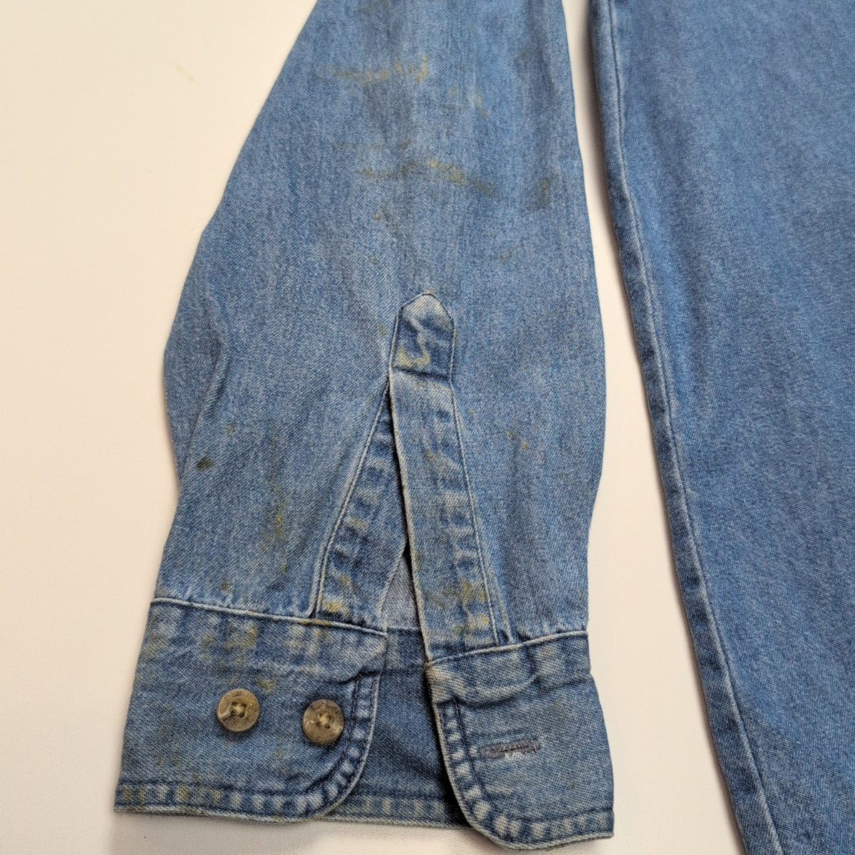 Chemise Dickies L Jean Bleu 100% Coton Poche Logo Manches Longues