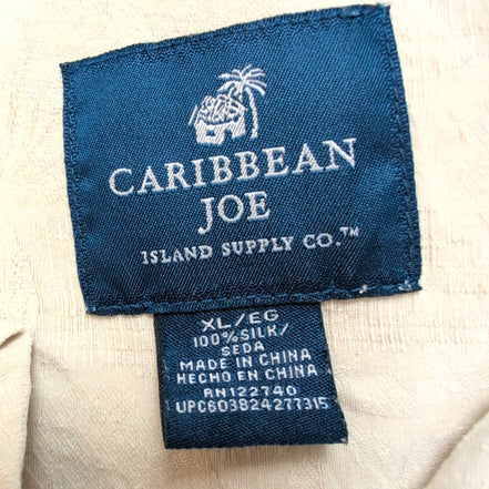 Chemise Hawaïenne Manches Courtes Caribbean Joe Soie Brodée XL