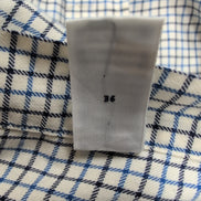Chemise Ralph Lauren Ellington Homme M Blanche Carreaux Bleu Noir