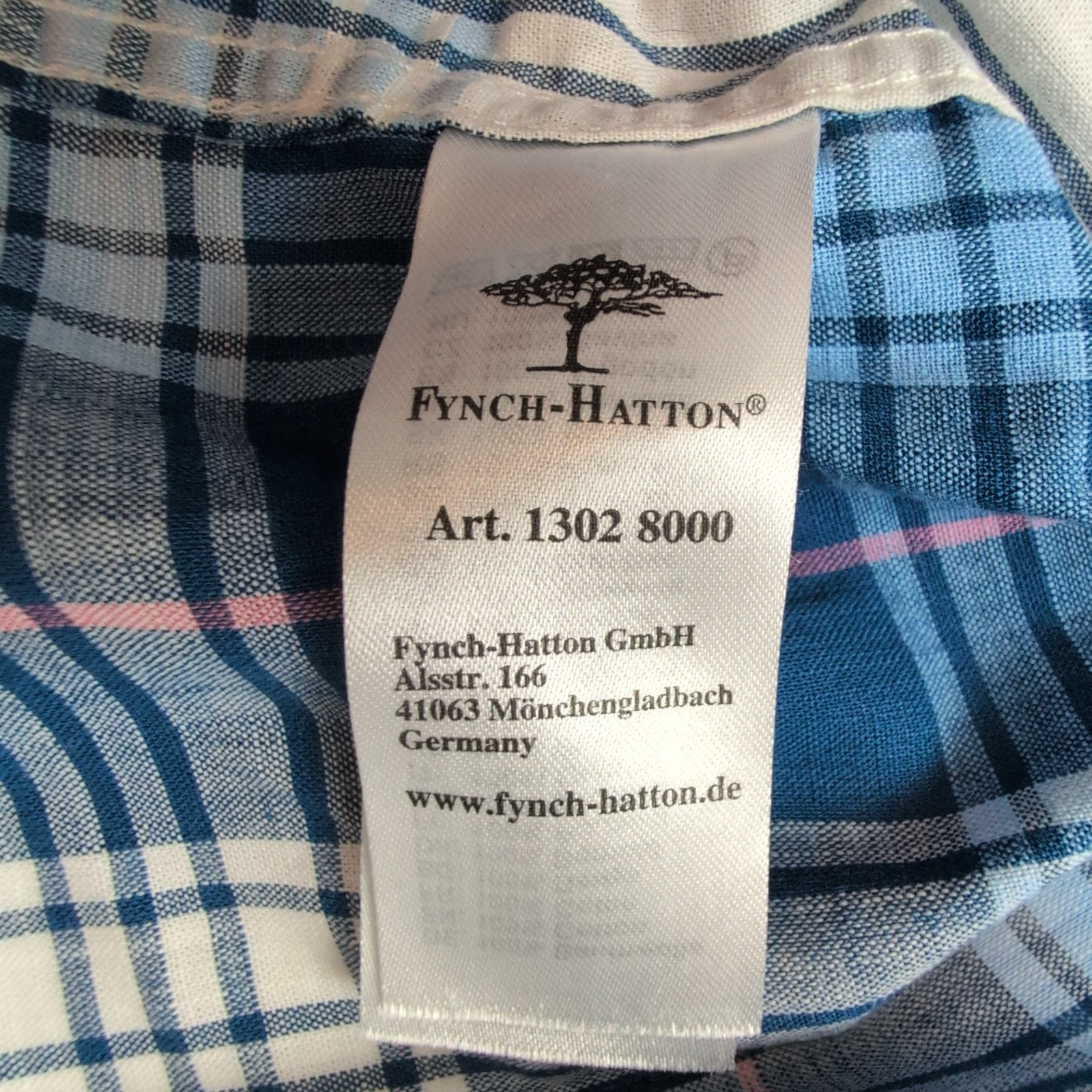Chemise FYNCH-HATTON à Carreaux avec Poche Manches Longues - Taille XXL