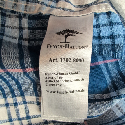 Chemise FYNCH-HATTON à Carreaux avec Poche Manches Longues - Taille XXL