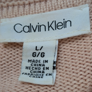 Pull Calvin Klein Vintage femme Grand Col Roulé Rose Saumon - Taille L