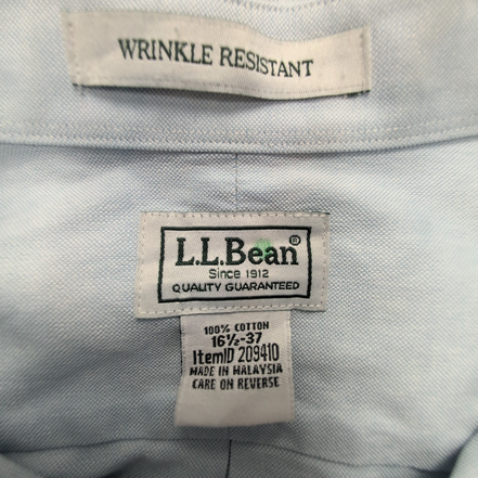 Chemise L.L. Bean bleu ciel taille L / XL VINTAGE BRODEE