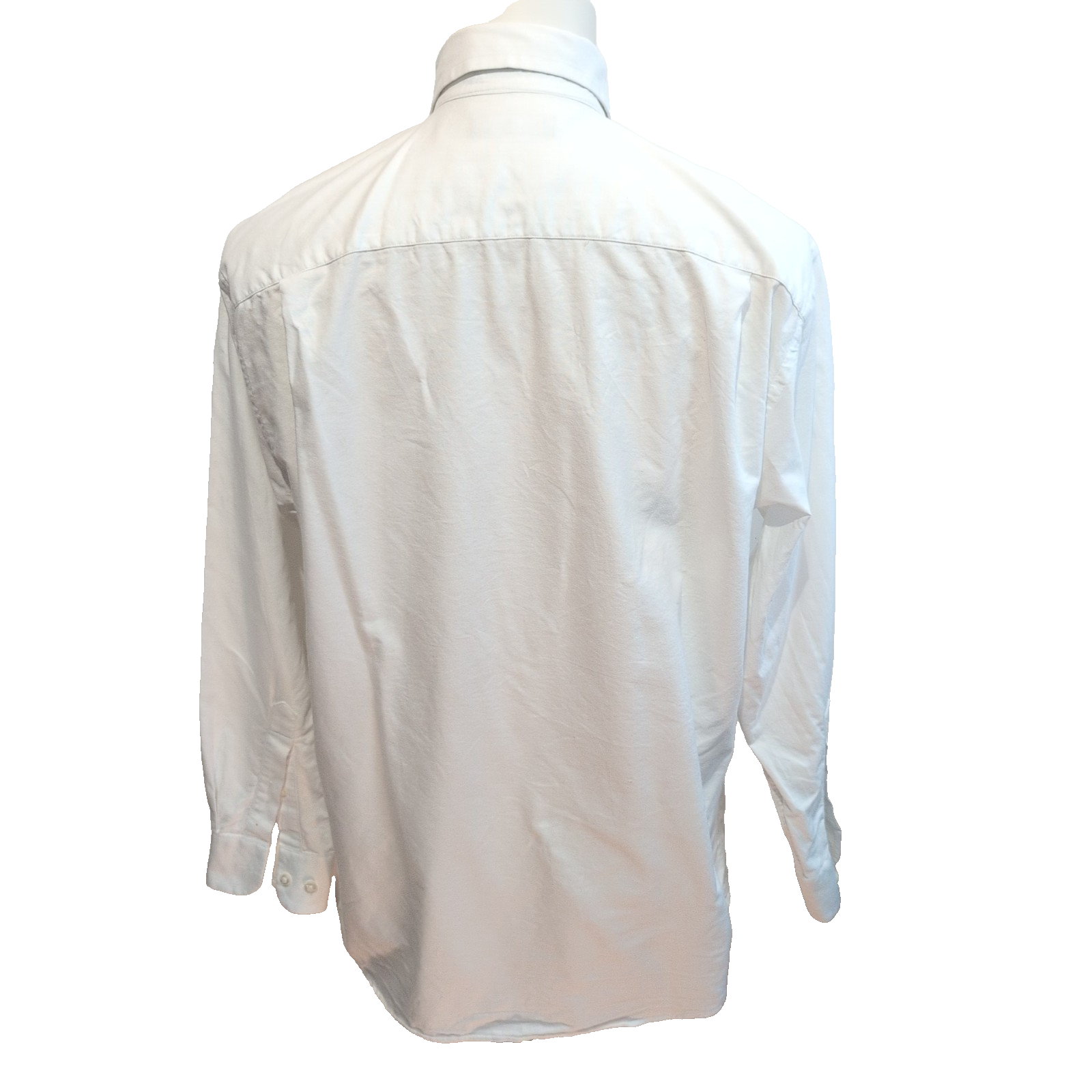 Chemise Nautica M L Blanche Unie 100% Coton Poche Manches Longues