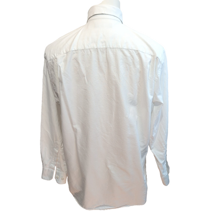 Chemise Nautica M L Blanche Unie 100% Coton Poche Manches Longues