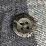 Chemise Flanelle Eddie Bauer L Bleu Gris Carreaux Bûcheron |287S