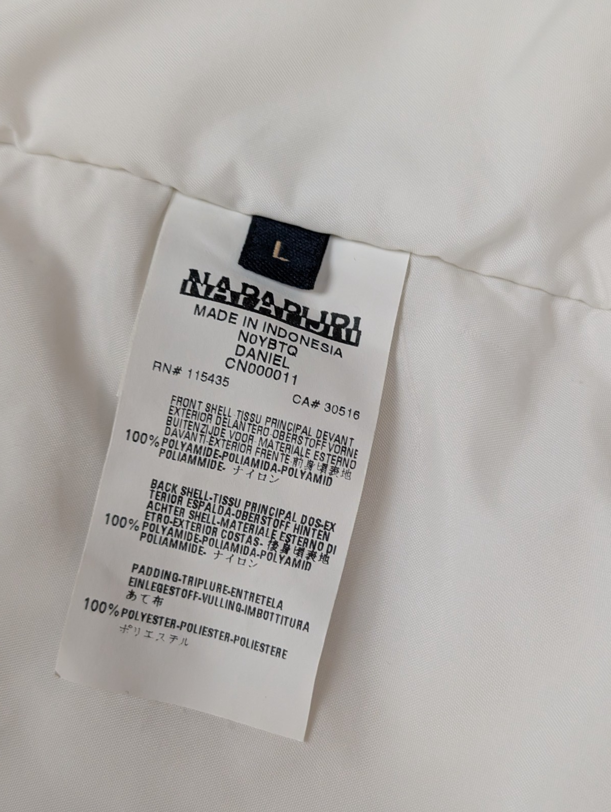 NAPAPIJRI Doudoune Veste Matelassée Blanche L Capuche Geographical | 318BSR