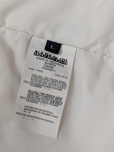 NAPAPIJRI Doudoune Veste Matelassée Blanche L Capuche Geographical | 318BSR