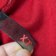 Gilet Rouge à Capuche XT Ceinture Style Cape - Matière Fluide - Taille S