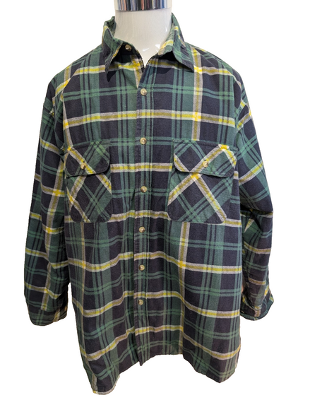 Turning Point Veste Surchemise Matelassée Carreaux Vert Jaune XL Hiver |253S