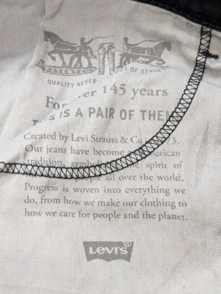 Jean Levi's 511 Slim Fit Homme W33 L30 Noir Stretch Denim Excellent État vintage