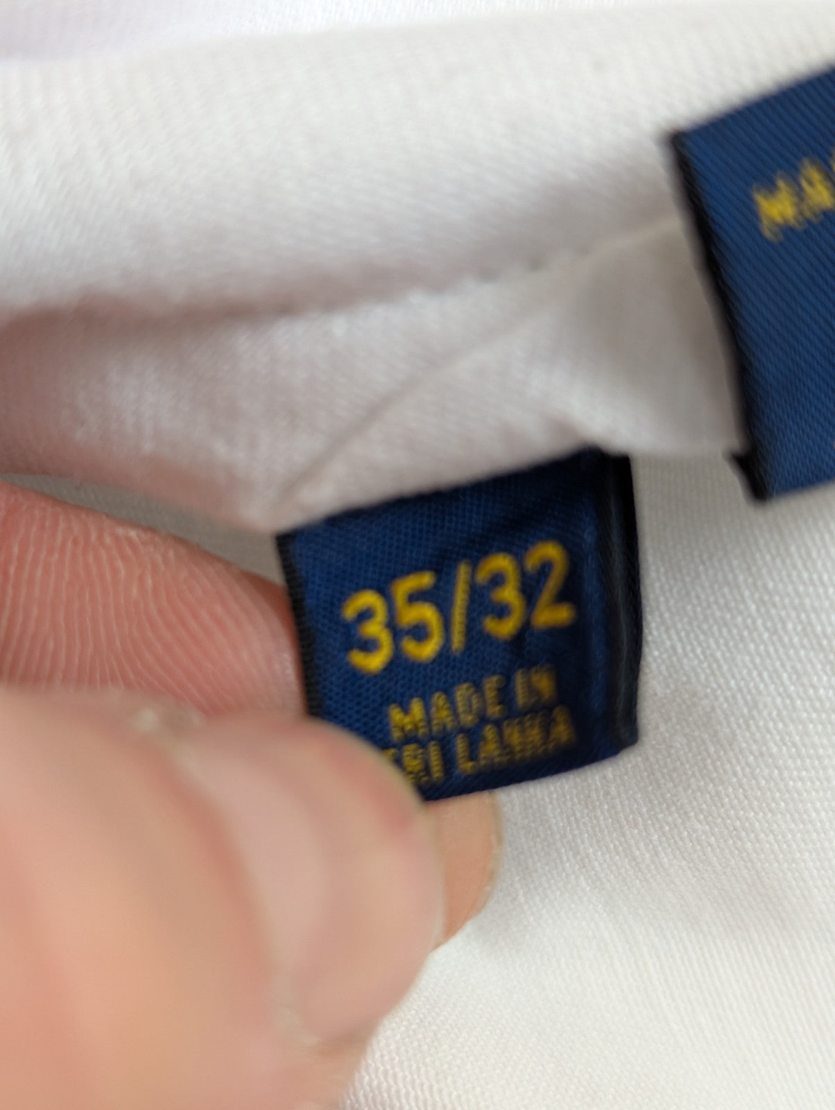 Pantalon Chino POLO RALPH LAUREN Blanc Pur ❄️ Taille W35 L32 ❄️ Classic Fit Chic
