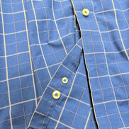 Nautica chemise bleu carreaux blancs logo brodé taille XXL 100% coton