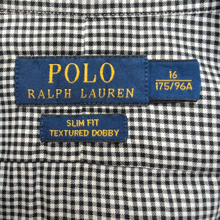 Chemise Polo Ralph Lauren L Noire Carreaux Slim Fit Textured Dobby Shirt