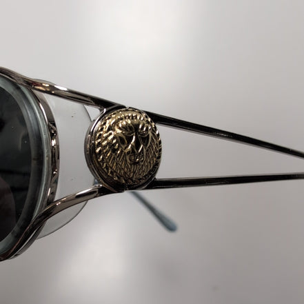 🦁 Lunettes de soleil Y2K Double Branche Lion Sculpté Doré et Chrome