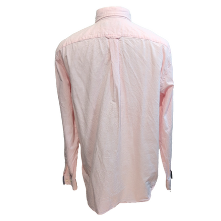 Chemise Nautica L Rose Pâle Made in Mauritius 100% Coton Logo Brodé