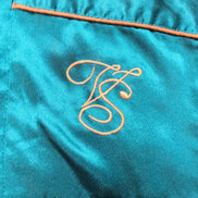 Chemise de nuit Victoria’s Secret M satin vert foncé lingerie vintage